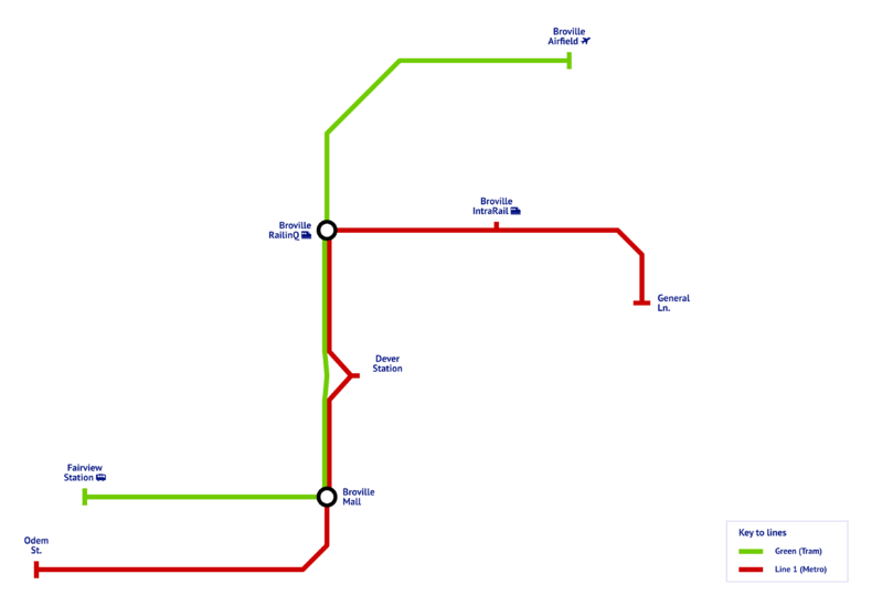 Broville Transit Map