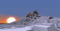 A mountain near the city of Silver Mount on the server of Amberstone, visited in The Amazing Race 7.