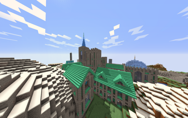 A picture of Sein's Cathedral from behind